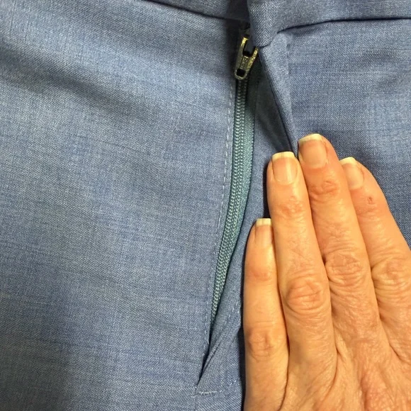 Banana Republic Ryan Blue Trousers 12 Long - Picture 13 of 16